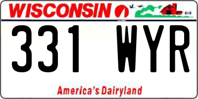 WI license plate 331WYR