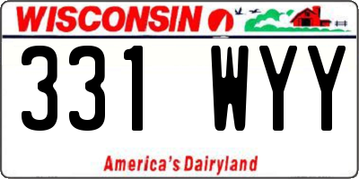 WI license plate 331WYY