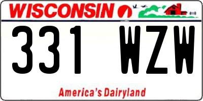 WI license plate 331WZW