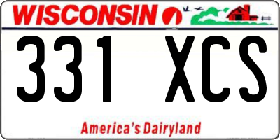 WI license plate 331XCS