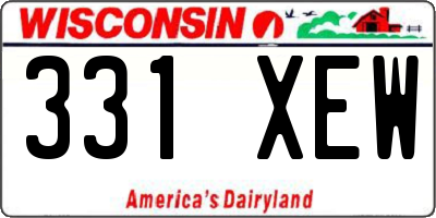 WI license plate 331XEW