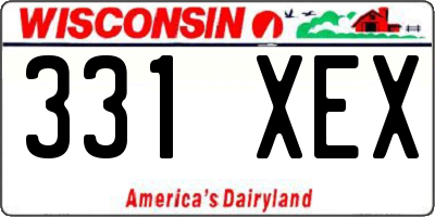WI license plate 331XEX