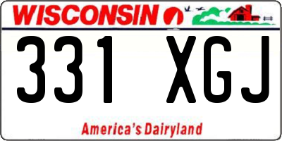 WI license plate 331XGJ