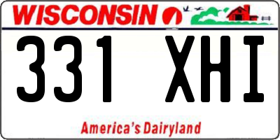 WI license plate 331XHI