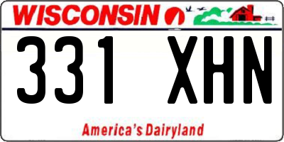 WI license plate 331XHN
