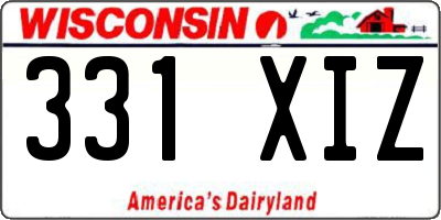 WI license plate 331XIZ