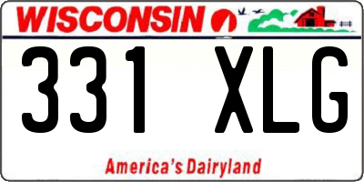 WI license plate 331XLG