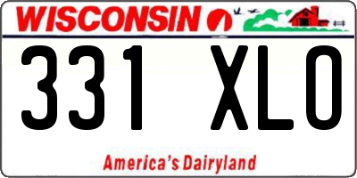 WI license plate 331XLO