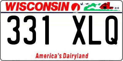 WI license plate 331XLQ