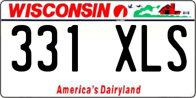 WI license plate 331XLS