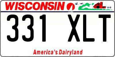 WI license plate 331XLT