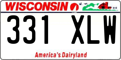 WI license plate 331XLW