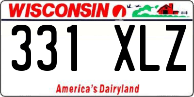 WI license plate 331XLZ