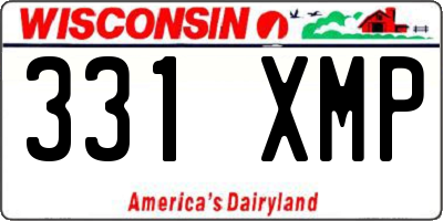 WI license plate 331XMP