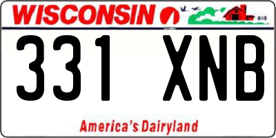 WI license plate 331XNB