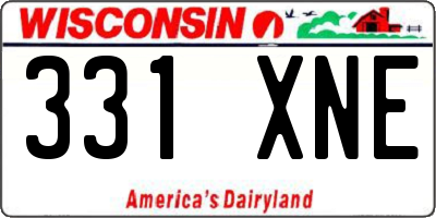 WI license plate 331XNE