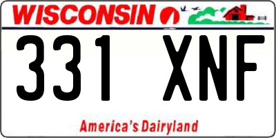 WI license plate 331XNF