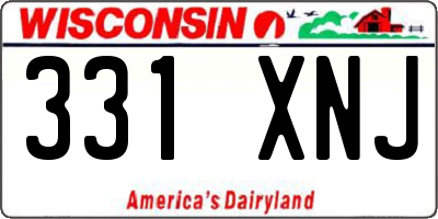 WI license plate 331XNJ