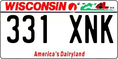 WI license plate 331XNK