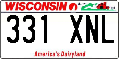 WI license plate 331XNL