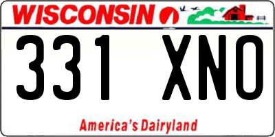 WI license plate 331XNO
