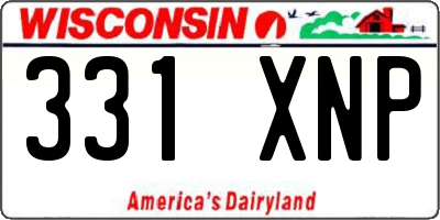 WI license plate 331XNP