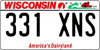 WI license plate 331XNS