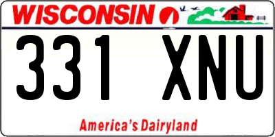 WI license plate 331XNU