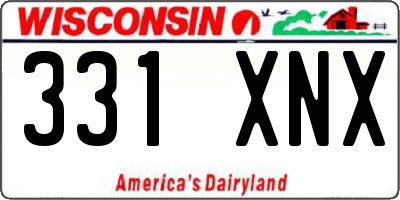 WI license plate 331XNX
