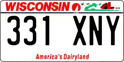 WI license plate 331XNY