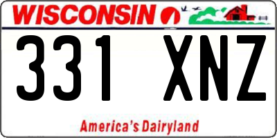 WI license plate 331XNZ