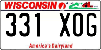 WI license plate 331XOG