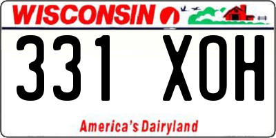 WI license plate 331XOH
