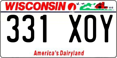 WI license plate 331XOY