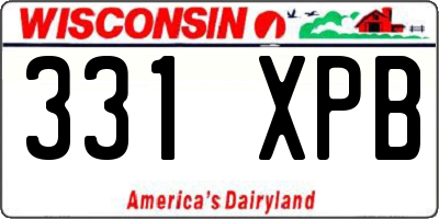 WI license plate 331XPB