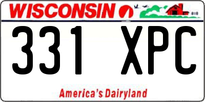 WI license plate 331XPC