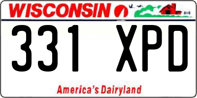 WI license plate 331XPD