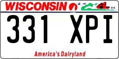 WI license plate 331XPI