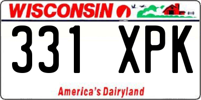 WI license plate 331XPK
