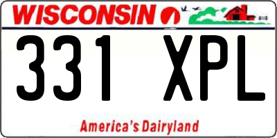 WI license plate 331XPL
