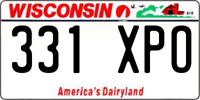 WI license plate 331XPO