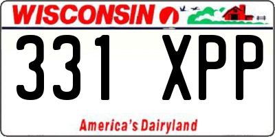 WI license plate 331XPP