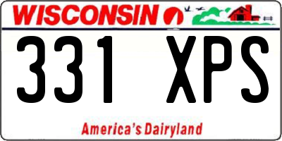 WI license plate 331XPS