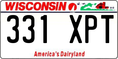 WI license plate 331XPT