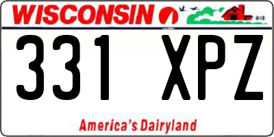 WI license plate 331XPZ