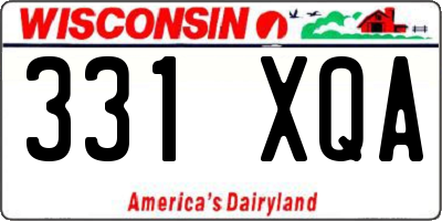 WI license plate 331XQA