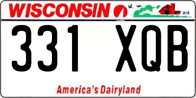 WI license plate 331XQB