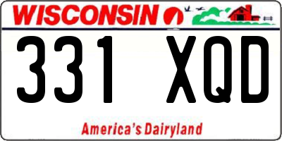 WI license plate 331XQD