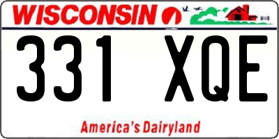 WI license plate 331XQE