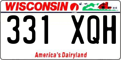 WI license plate 331XQH